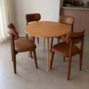 Ver imagem 1 de Kit Mesa Redonda 90cm Freijó 4 Poltronas Durango Sofisticado
