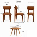 Ver imagem 3 de Kit Mesa Redonda 90cm Freijó 4 Poltronas Durango Sofisticado