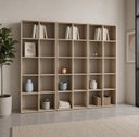 Ver imagem 1 de Kit 3 Estantes para Livros 173x140cm Versatile 20 Nichos Bege