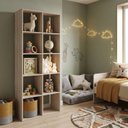 Ver imagem 6 de Kit 3 Estantes para Livros 173x140cm Versatile 20 Nichos Bege