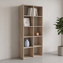 Ver imagem 4 de Kit 3 Estantes para Livros 173x140cm Versatile 20 Nichos Bege
