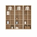 Ver imagem 2 de Kit 3 Estantes para Livros 173x140cm Versatile 20 Nichos Bege