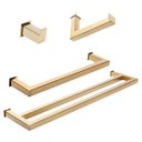 Ver imagem 1 de Kit de Acessórios para Banheiro com 4 Peças em Aço Inox Dourado Linha Larissa com Toalheiro Duplo St