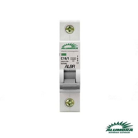 Disjuntor Din Unipolar C16/1 - 240/415V - 50/60hz - Alumbra