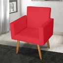 Ver imagem 2 de Kit 3 Poltronas Decorativas Sala de Estar Escritório Pés Palito Nina Vermelho - Mafer