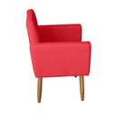 Ver imagem 3 de Kit 3 Poltronas Decorativas Sala de Estar Escritório Pés Palito Nina Vermelho - Mafer