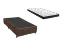 Ver imagem 1 de Cama Box Solteiro Colchão Mola Ensacada Premium + Box Suede 60x88x188 Cor:marrom