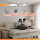 Ver imagem 5 de Sofá Retrátil e Reclinável Bipartido Molas Ensacadas 2,60m 4 Lugares Amsterdã Linho Bege Luizzi