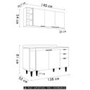 Ver imagem 5 de Armário de Cozinha Cp12 e Tampo 118cm Pérola M24 Branco - Mpozenato