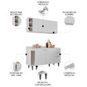 Ver imagem 4 de Armário de Cozinha Cp12 e Tampo 118cm Pérola M24 Branco - Mpozenato