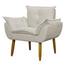 Ver imagem 3 de Kit 4 Poltronas Decorativa Sala e Quarto Opala Suede Herrero:bege