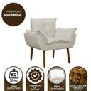 Ver imagem 7 de Kit 4 Poltronas Decorativa Sala e Quarto Opala Suede Herrero:bege