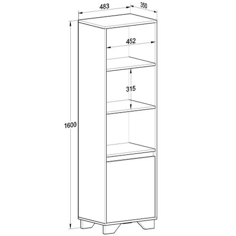 Rack com Painel 50" Estante em Mdp Branco com Siena