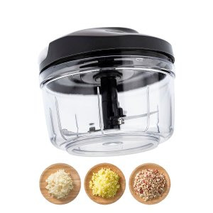 Mini Processador Alimentos Cortador Manual Cebola Alho 500ml