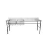 Bancada Mesa Inox 160x60x85 com 2 Cubas Aço Rio - 1