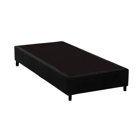 Cama Box Base Solteiro Universal Suede Black (78x188x20) - Costa Rica