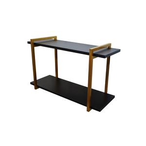 Nicho DUPLO metalon 70X20 PRETO/DOURADO  METALICO 02