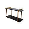 Nicho DUPLO metalon 70X20 PRETO/DOURADO  METALICO 02 - 1