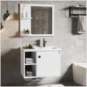 Ver imagem 2 de Conjunto Gabinete com Espelheira e Cuba para Banheiro Adonis 60cm Branco - Ofertamo