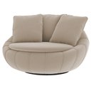 Ver imagem 7 de Poltrona Giratória 127cm Golden Veludo Bege - Sallar Home