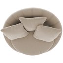 Ver imagem 5 de Poltrona Giratória 127cm Golden Veludo Bege - Sallar Home