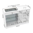 Ver imagem 7 de BALCÃO VITRINE EXPOSITOR 2 GAVETAS M518.B (LOJA, COMÉRCIO) MUNDI MOVEIS