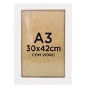 Ver imagem 1 de Moldura Quadro A3 30 X 42 Cm Diploma Certificado Foto com Vidro Empório do Adesivo Moldura Branca 02