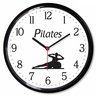 Relogio Parede Pilates Yoga Branco Decoracao Academia Studio Fitness Exercicio Fisico Presente - 1