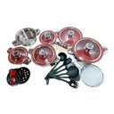 Ver imagem 1 de Jogo Panelas Antiaderente Alemã Aço Cirúrgico 23 Peças Luxo