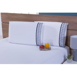 Jogo De Lençol Solteiro King 2 Peças 200 Fios 40cm Altura Bordado Inglês - 1