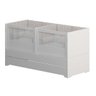 Berço Gêmeos Para Quarto Infantil Sol e Mar Branco Acetinado - Divicar Móveis - 1
