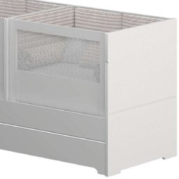 Berço Gêmeos Para Quarto Infantil Sol e Mar Branco Acetinado - Divicar Móveis - 2
