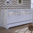 Ver imagem 4 de Berço Gêmeos Para Quarto Infantil Sol e Mar Branco Acetinado - Divicar Móveis