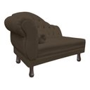 Ver imagem 3 de Recamier Divã Sofá 120cm Recepção Sala Larissa Suede:marrom/liso
