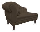 Ver imagem 3 de Recamier Divã Sofá 120cm Recepção Sala Larissa Suede:marrom/liso