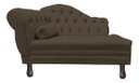 Ver imagem 2 de Recamier Divã Sofá 120cm Recepção Sala Larissa Suede:marrom/liso