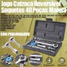 Kit Grampeador Profissional para Madeira Tapeçaria + Jogo Soquete - 5