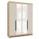 Ver imagem 2 de Roupeiro Barcelona 4 Portas com Espelho 180,5cm Carvalho/Off White 250826