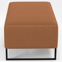 Ver imagem 7 de Puff Decorativo Sala De Estar Cléo 90cm Base De Ferro Preto W01 Bouclê Terracota - Lyam Decor