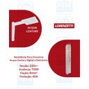 Ver imagem 4 de Resistência Acqua Century Eletrônica e Digital Autêntica Lorenzetti 220v 7500w