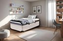 Ver imagem 1 de Cama Box Baú Solteirão Serenelife - Suede Bege Claro
