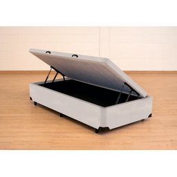 Cama Box Baú Solteirão Serenelife - Suede Bege Claro - 5