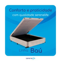 Cama Box Baú Solteirão Serenelife - Suede Bege Claro - 6
