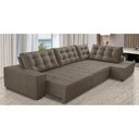 Ver imagem 1 de Sofá de Canto Retrátil e Reclinável com Molas 3,00x2,00 Ld Jacke Suede Capuccino Madelina Decor