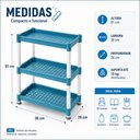 Ver mais imagens de Organizador Infantil Azul 3 Andares Estante Porta Livros Brinquedos Cestos