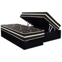 Ver imagem 1 de Conjunto Box Baú Solteiro Colchão Espuma Paropas D28 - Master Ag80 Black Double Face 25 + Base Crc
