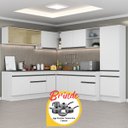 Ver imagem 1 de Cozinha Completa Canto Veneza Mp2100 Multimóveis Branco/preto + Brinde Jogo de Panelas Tramontina