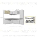 Ver imagem 4 de Cozinha Completa Canto Veneza Mp2100 Multimóveis Branco/preto + Brinde Jogo de Panelas Tramontina