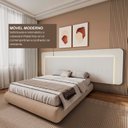 Ver imagem 4 de Cabeceira Casal Queen 272cm com Led 3000k e Tomadas 100% Mdf Padrão Planejados Mabel
