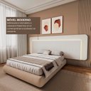 Ver imagem 4 de Cabeceira Casal Queen 272cm com LED 3000k e Tomadas 100% MDF Padrão Planejados Mabel